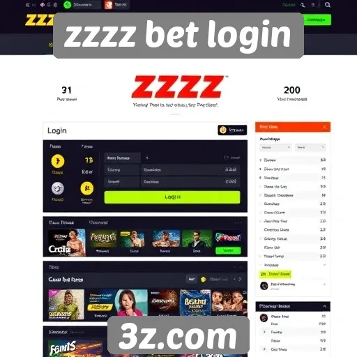 Interface do usuário no site zzzz bet login